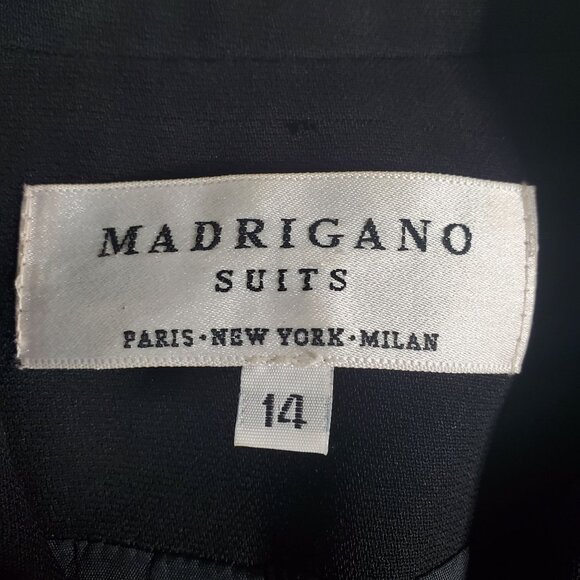 Vintage Laura Madrigano Black Gold Button Blazer Plus Size 14 - Picture 9 of 10